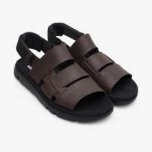 Camper Oruga Sandals Black / Dark Brown - Mens Singapore QIMJNO-033